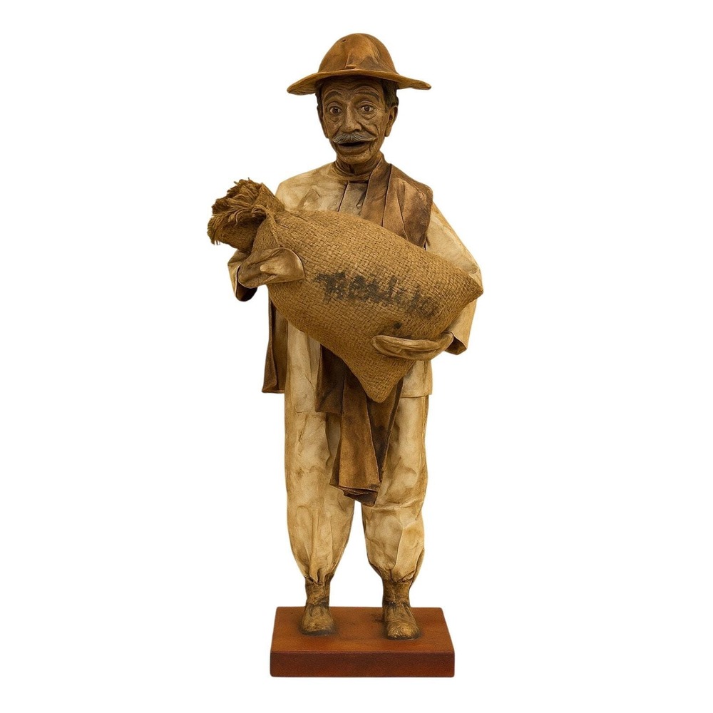 Vintage Handmade Mexican Folk Art Campesino Figurine EB Studio Jalisco 13.5"